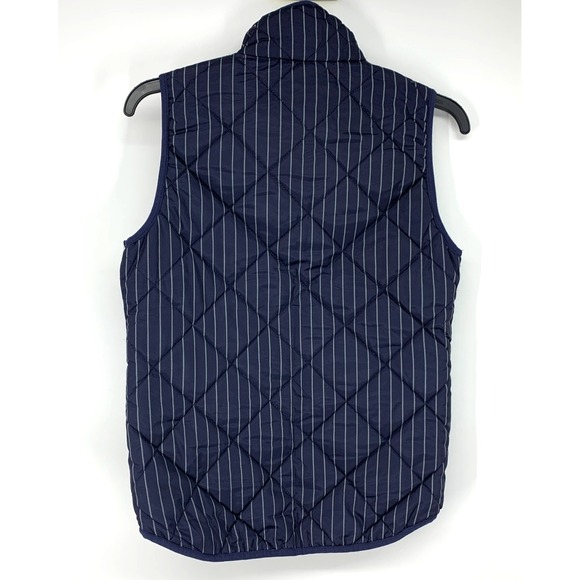 Thread & Supply Vest Womens Size Small Puffer Blue Stripe Full Zip Preppy - Picture 7 of 9